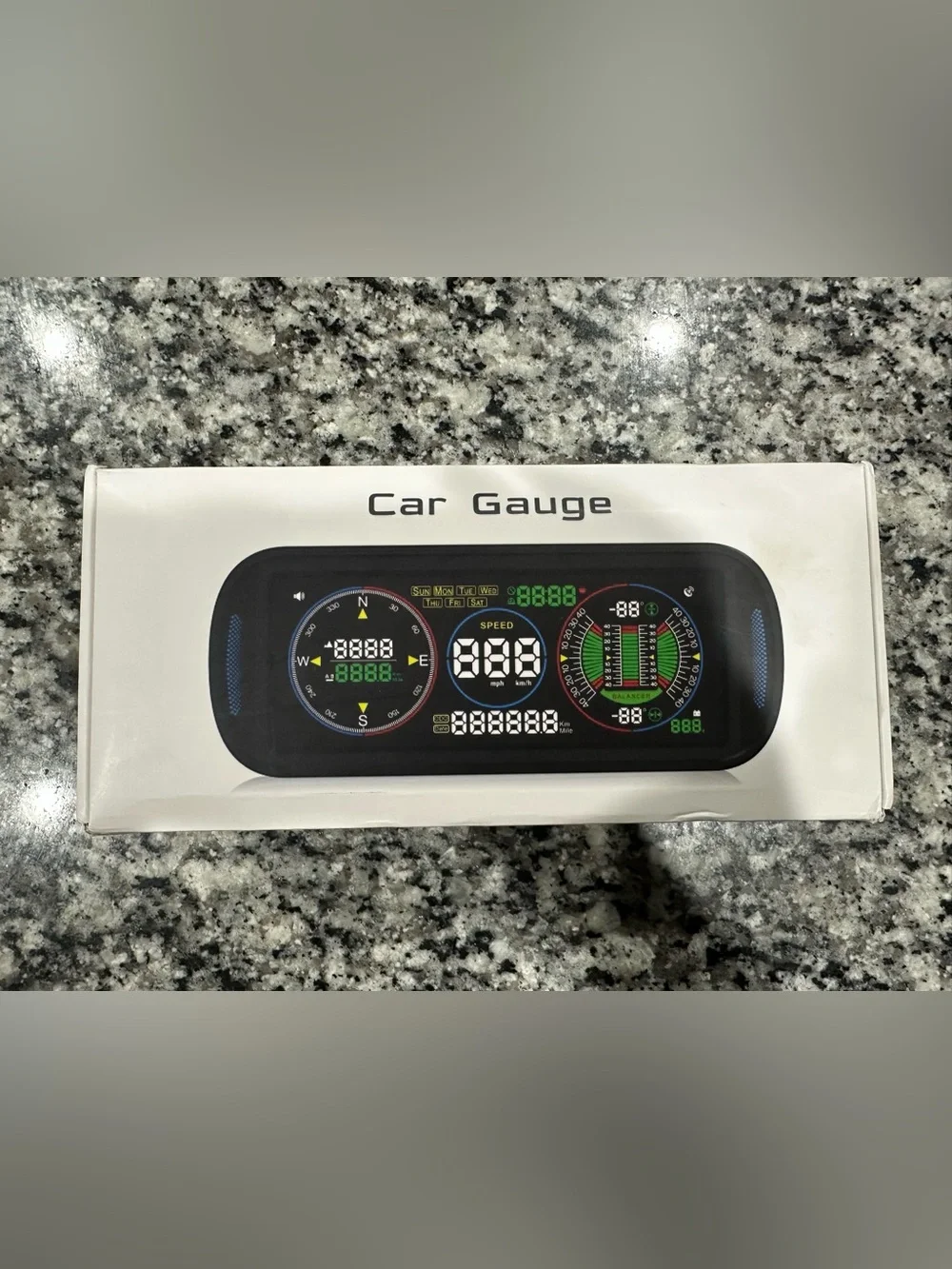 New In Box F6-Meter Car Gauge Digital HUD Speedometer Display - Black - Picture 1 of 3
